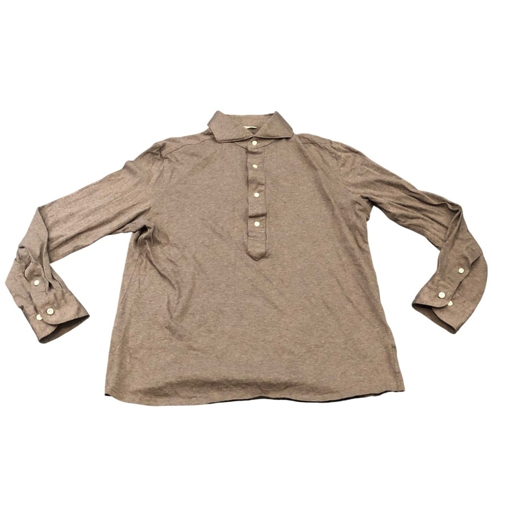 Suitsupply Brown Long Sleeve Polo Shirt